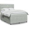 Box spring postel s matrací tmavě 140x190 cm samet [3292341] (Barva Tmavě šedá)
