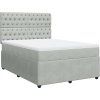 Box spring postel s matrací tmavě 140x190 cm samet [3292341] (Barva Tmavě šedá)