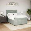 Box spring postel s matrací tmavě 140x190 cm samet [3292341] (Barva Tmavě šedá)