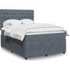 Box spring postel s matrací tmavě 140x190 cm samet [3292341] (Barva Tmavě šedá)