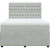 Box spring postel s matrací tmavě 140x190 cm samet [3292341] (Barva Tmavě šedá)