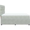 Box spring postel s matrací tmavě 140x190 cm samet [3292341] (Barva Tmavě šedá)