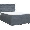 Box spring postel s matrací tmavě 140x190 cm samet [3292341] (Barva Tmavě šedá)