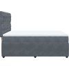 Box spring postel s matrací tmavě 140x190 cm samet [3292341] (Barva Tmavě šedá)