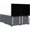 Box spring postel s matrací tmavě 140x190 cm samet [3292341] (Barva Tmavě šedá)