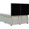 Box spring postel s matrací tmavě 140x190 cm samet [3292341] (Barva Tmavě šedá)