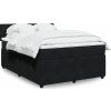 Box spring postel s matrací 140x190 cm samet [3287741] (Barva Tmavě šedá)