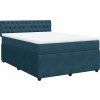 Box spring postel s matrací 140x190 cm samet [3287741] (Barva Tmavě šedá)