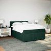 Box spring postel s matrací 140x190 cm samet [3287741] (Barva Tmavě šedá)