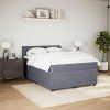 Box spring postel s matrací 140x190 cm samet [3287741] (Barva Tmavě šedá)