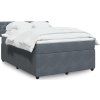 Box spring postel s matrací 140x190 cm samet [3287741] (Barva Tmavě šedá)