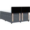 Box spring postel s matrací 140x190 cm samet [3287741] (Barva Tmavě šedá)