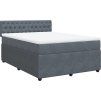 Box spring postel s matrací 140x190 cm samet [3287741] (Barva Tmavě šedá)