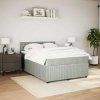 Box spring postel s matrací 140x190 cm samet [3287741] (Barva Tmavě šedá)