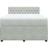 Box spring postel s matrací 140x190 cm samet [3287741] (Barva Tmavě šedá)