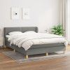 Box spring postel s matrací 140x190 cm textil [3126718] (Barva Tmavě šedá)