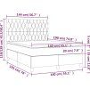 Box spring postel s matrací a LED 140x190 cm samet [3136300] (Barva Tmavě šedá)
