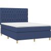 Box spring postel s matrací a LED 140x190 cm textil [3135669] (Barva Světle šedá)