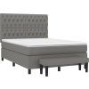 Box spring postel s matrací 140x190 cm textil [3136829] (Barva Světle šedá)