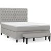Box spring postel s matrací 140x190 cm textil [3136829] (Barva Světle šedá)