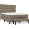 Box spring postel s matrací 140x190 cm textil [3136829] (Barva Světle šedá)