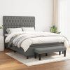 Box spring postel s matrací 140x190 cm textil [3136829] (Barva Světle šedá)