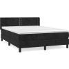 Box spring postel s matrací 140x190 cm samet [3130897] (Barva Černá)