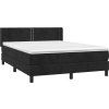 Box spring postel s matrací 140x190 cm samet [3130897] (Barva Černá)