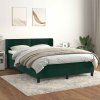 Box spring postel s matrací 140x190 cm samet [3130897] (Barva Černá)
