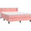 Box spring postel s matrací 140x190 cm samet [3130897] (Barva Černá)