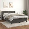 Box spring postel s matrací 140x190 cm samet [3130897] (Barva Černá)