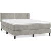 Box spring postel s matrací 140x190 cm samet [3130897] (Barva Černá)