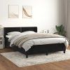 Box spring postel s matrací 140x190 cm samet [3130897] (Barva Černá)