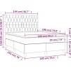 Box spring postel s matrací 140x190 cm textil [3142012] (Barva Tmavě hnědá)