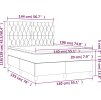 Box spring postel s matrací 140x190 cm textil [3142012] (Barva Tmavě hnědá)