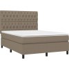 Box spring postel s matrací 140x190 cm textil [3142012] (Barva Tmavě hnědá)