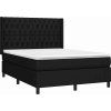 Box spring postel s matrací 140x190 cm textil [3131665] (Barva Světle šedá)