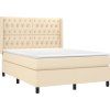 Box spring postel s matrací 140x190 cm textil [3131665] (Barva Světle šedá)