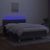 Box spring postel s matrací a LED 140x190 cm textil [3133953] (Barva Taupe)