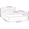Box spring postel s matrací a LED 140x190 cm textil [3133953] (Barva Taupe)