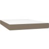 Box spring postel s matrací a LED 140x190 cm textil [3133953] (Barva Taupe)