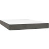 Box spring postel s matrací a LED 140x190 cm samet [3139500] (Barva Tmavě šedá)