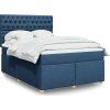 Box spring postel s matrací 140 x 190 cm textil [3291283] (Barva Tmavě šedá)