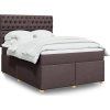 Box spring postel s matrací 140 x 190 cm textil [3291283] (Barva Tmavě šedá)