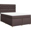 Box spring postel s matrací 140 x 190 cm textil [3291283] (Barva Tmavě šedá)