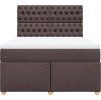 Box spring postel s matrací 140 x 190 cm textil [3291283] (Barva Tmavě šedá)