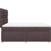 Box spring postel s matrací 140 x 190 cm textil [3291283] (Barva Tmavě šedá)