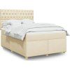 Box spring postel s matrací 140 x 190 cm textil [3291283] (Barva Tmavě šedá)