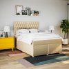 Box spring postel s matrací 140 x 190 cm textil [3291283] (Barva Tmavě šedá)