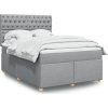 Box spring postel s matrací 140 x 190 cm textil [3291283] (Barva Tmavě šedá)